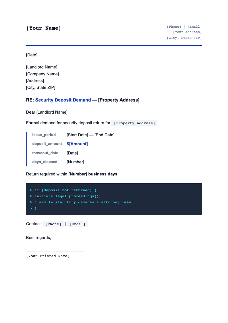 Legal tech demand letter